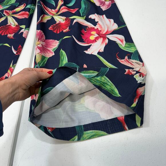 PatBO Laelia floral halter cocktail Jumpsuit wide leg Size 4 - Picture 5 of 10